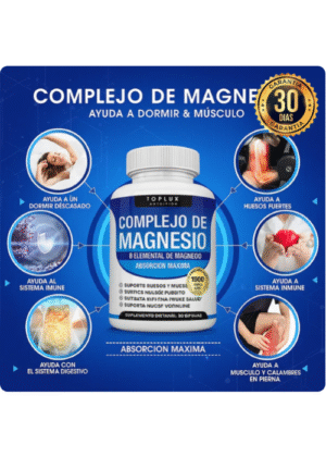 SUPLEMENTO DE MAGNESIO 8 ELEMENTALES DE 1000MG Y 90 CAPSULAS