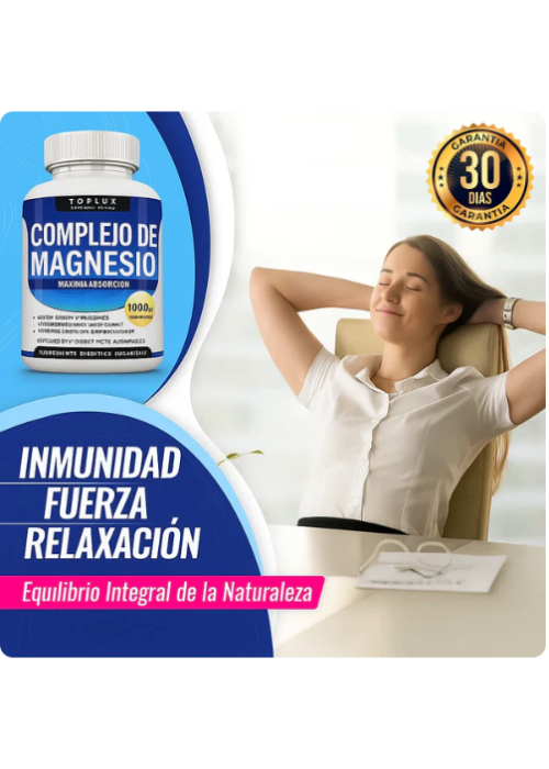 SUPLEMENTO DE MAGNESIO 8 ELEMENTALES DE 1000MG Y 90 CAPSULAS