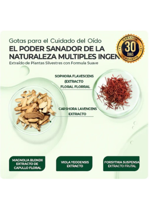 2x1 GOTAS PARA EL CUIDADO DE LOS OÍDOS PARA EL DOLOR Y ZUMBIDOS
